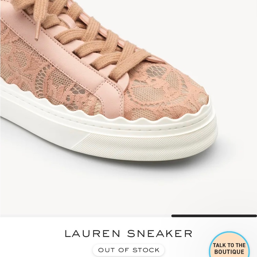 Chloe Lauren Rose Lace Sneakers